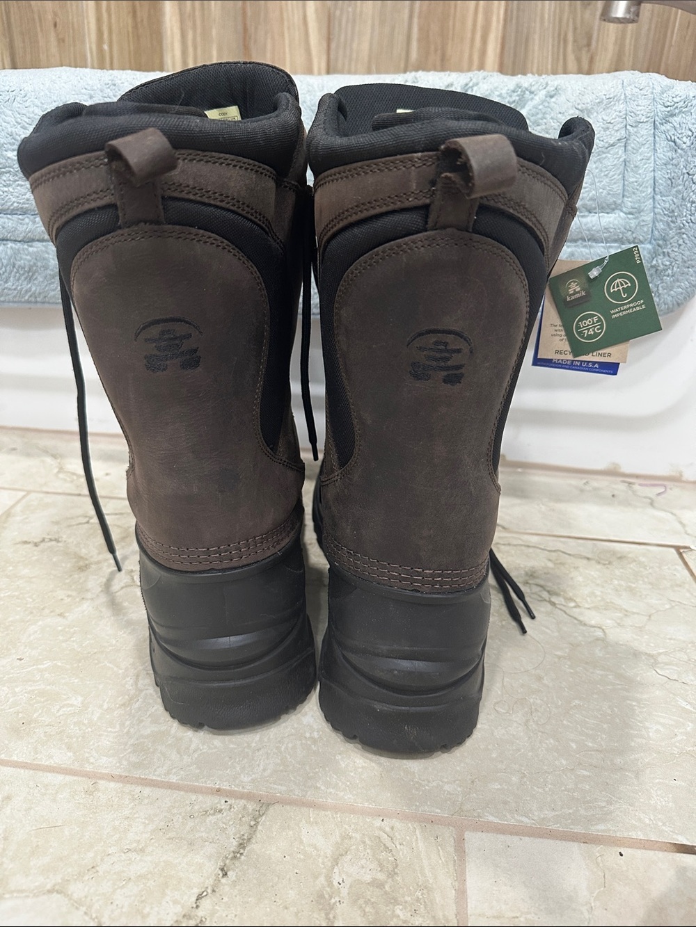 Kamik Men's Cody Dark Brown and Black Waterproof Winter Boots - Picture 3 of 9